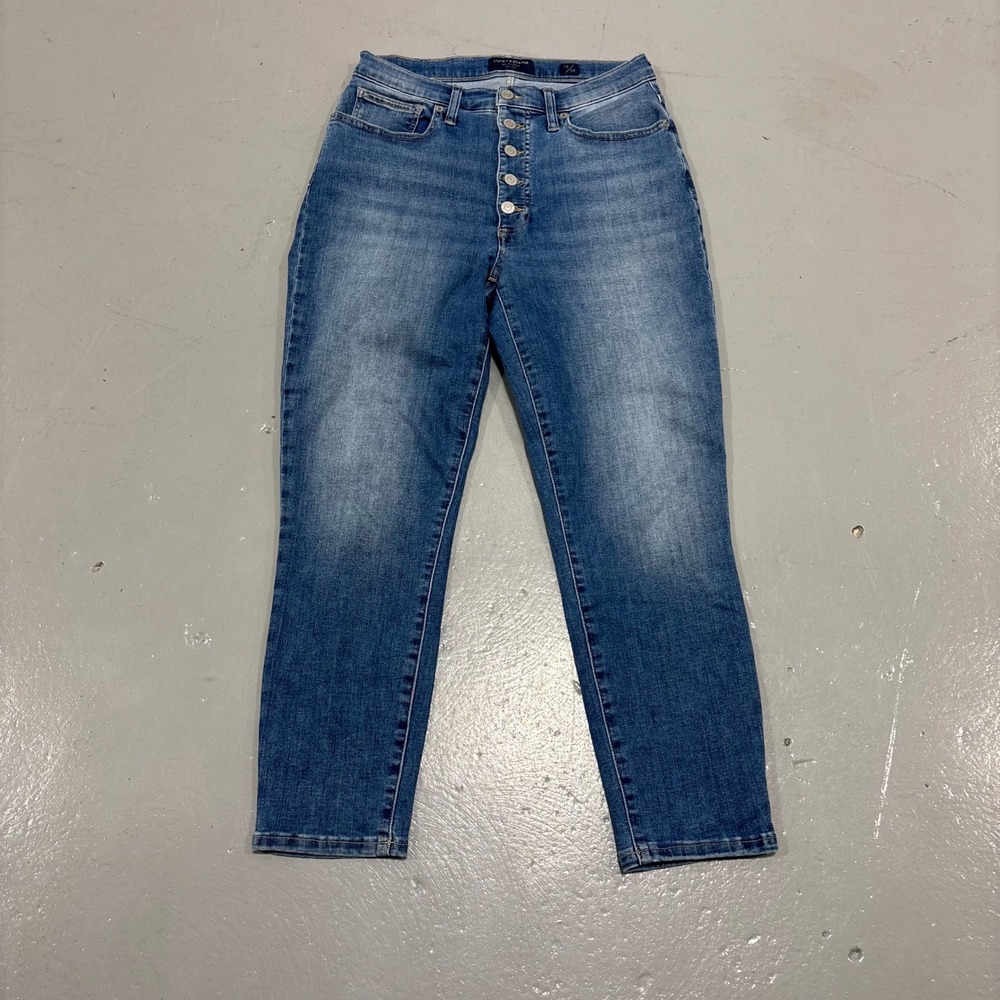 Lucky Brand High Rise Skinny Jeans Medium Wash Button Fly Size 10/30